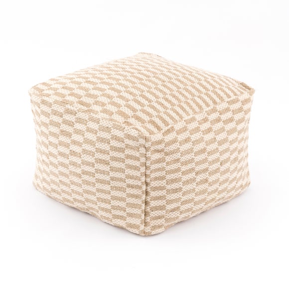 Rayna Rectangle Checkerboard Pouffe