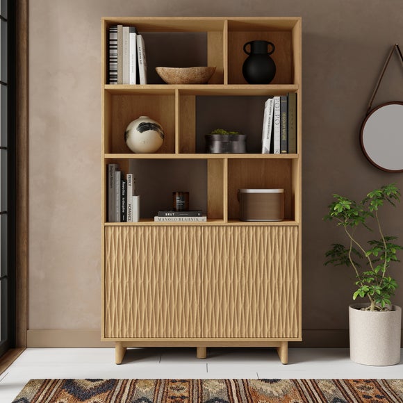 Inga Tall Bookcase Oak Effect