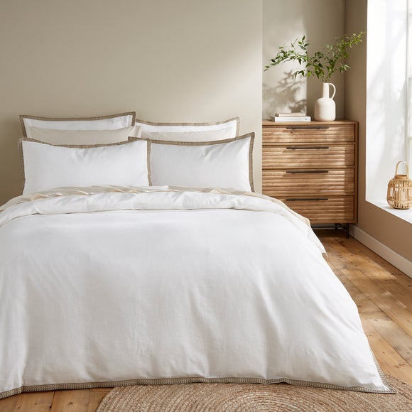 Prestbury Slub 100 Cotton Duvet Cover And Pillowcase Set