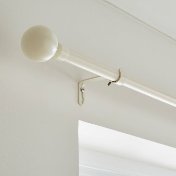 View Globe Extendable Metal Eyelet Curtain Pole View Globe Extendable Metal Eyelet Curtain Pole