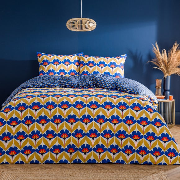 Tallie Retro Cotton Duvet Cover Pillowcase Set