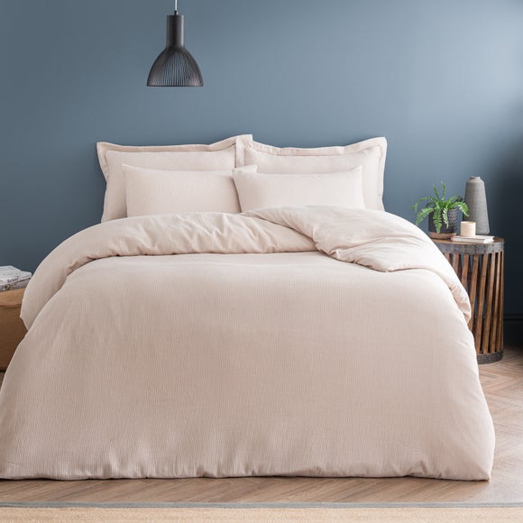 Alston Waffle Polycotton Duvet Cover and Pillowcase Set