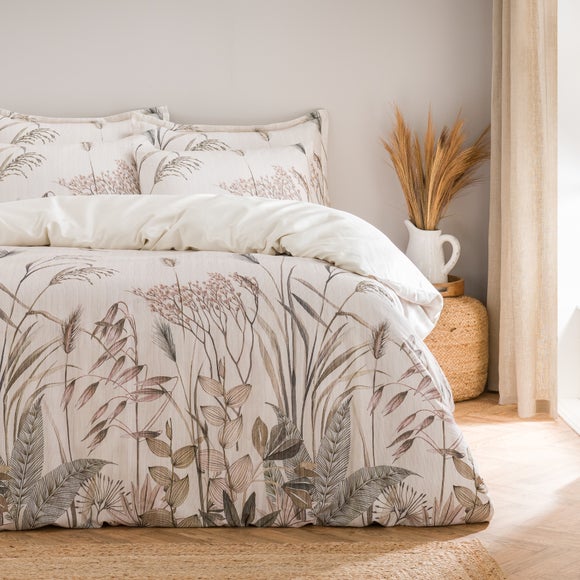 Natural Stems 100% Cotton Duvet Cover & Pillowcase Set
