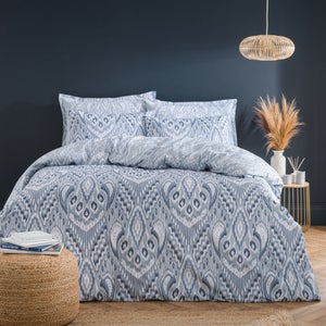 Global Ikat 100 Cotton Duvet Cover & Pillowcase Set