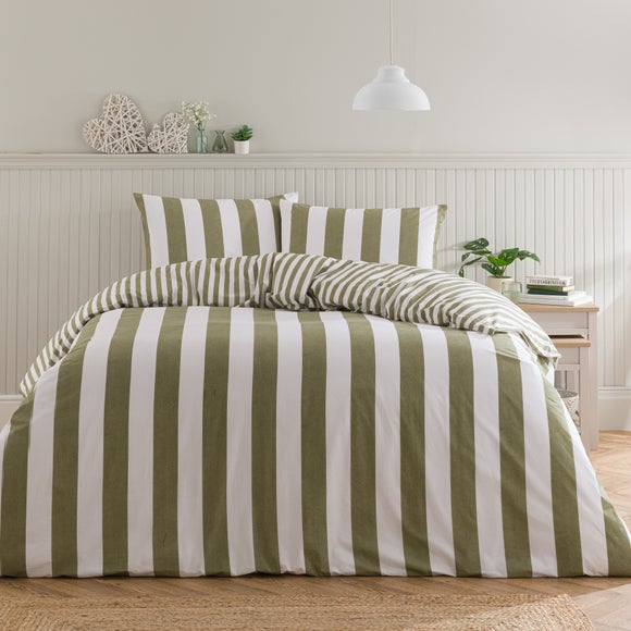 View Kent Broad Stripe 100 Cotton Duvet Cover & Pillowcase Set View Kent Broad Stripe 100 Cotton Duvet Cover & Pillowcase Set