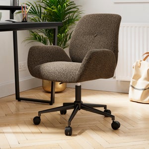 Ginny Boucle Swivel Office Chair