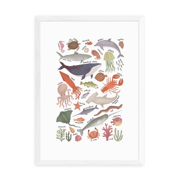 East End Prints Ocean Life Chart by Kid of the Village