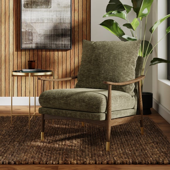 Click to view product details and reviews for Nelson Distressed Chenille Occasional Armchair.