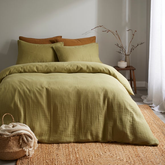 Cotton Muslin Woven Duvet Cover Pillowcase Set