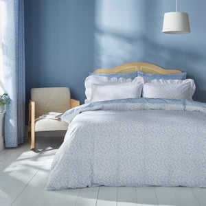 Annie Floral 144 Thread Count 100 Cotton Reversible Duvet Cover & Pillowcase Set