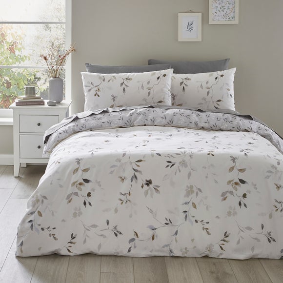 Moonlight Floral 144 Thread Count Reversible Duvet Cover Pillowcase Set