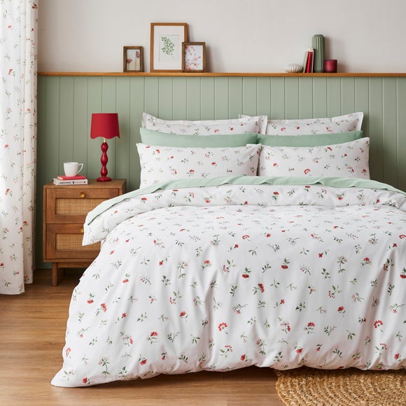 Margo Floral 144 Thread Count Cotton Duvet Cover Pillowcase Set