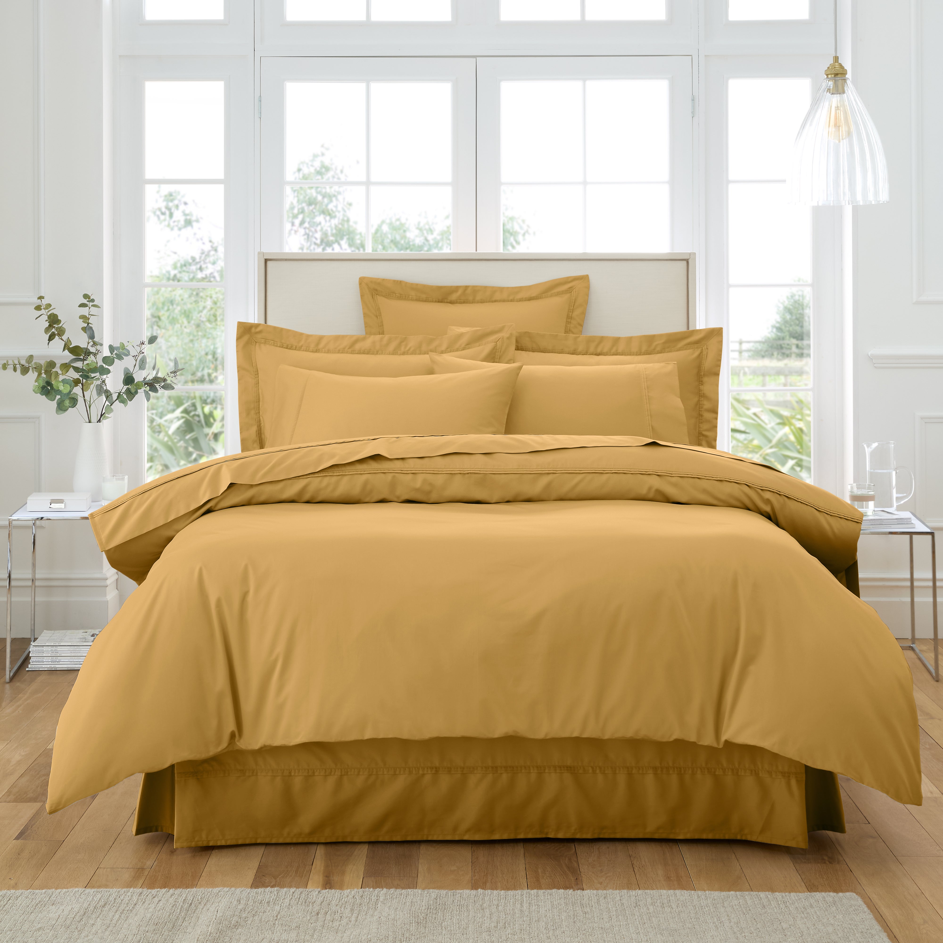 Dorma Luxurious & Silky 500 Thread Count Cotton Sateen Oxford Pillowcase Honey