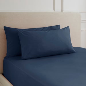 Hotel 230 Thread Count 100 Cotton Percale Large Standard Pillowcase Pair