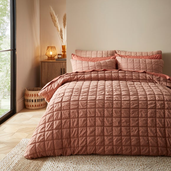 Evana Stitch Duvet Cover And Pillowcase Set