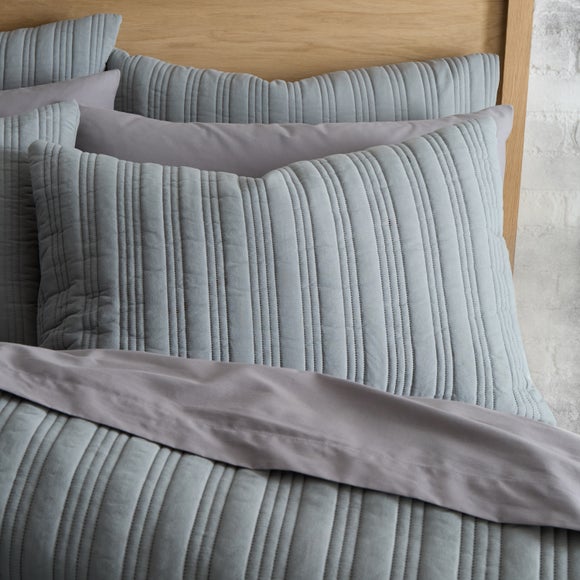 Arthur Stripe Grey Standard Pillowcase Pair