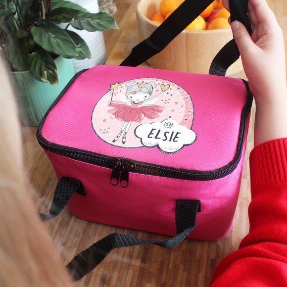 Personalised Pink Fairy Lunch Bag Dunelm