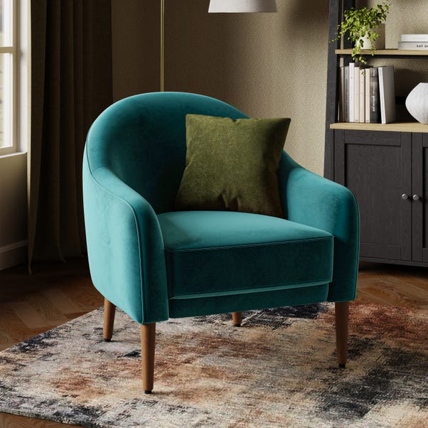 Kaspar Velvet Tub Chair Dunelm Kaspar Velvet Tub Chair Dunelm