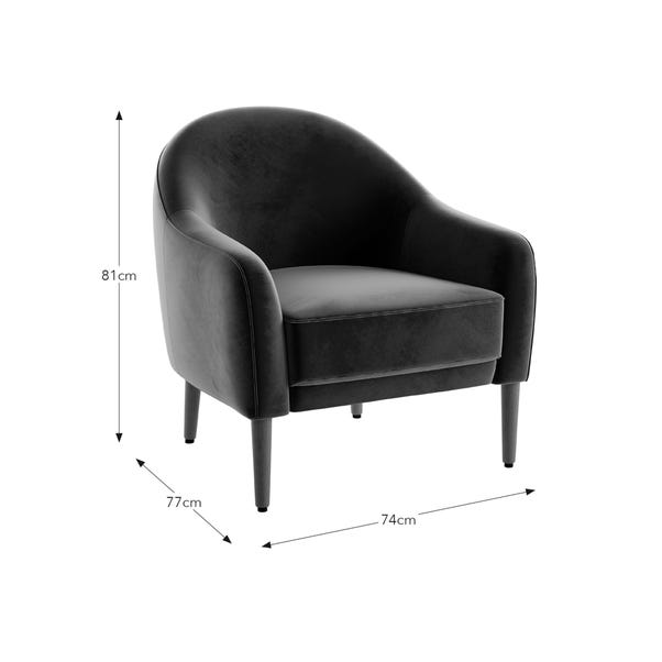 Kaspar Velvet Tub Chair Dunelm Kaspar Velvet Tub Chair Dunelm