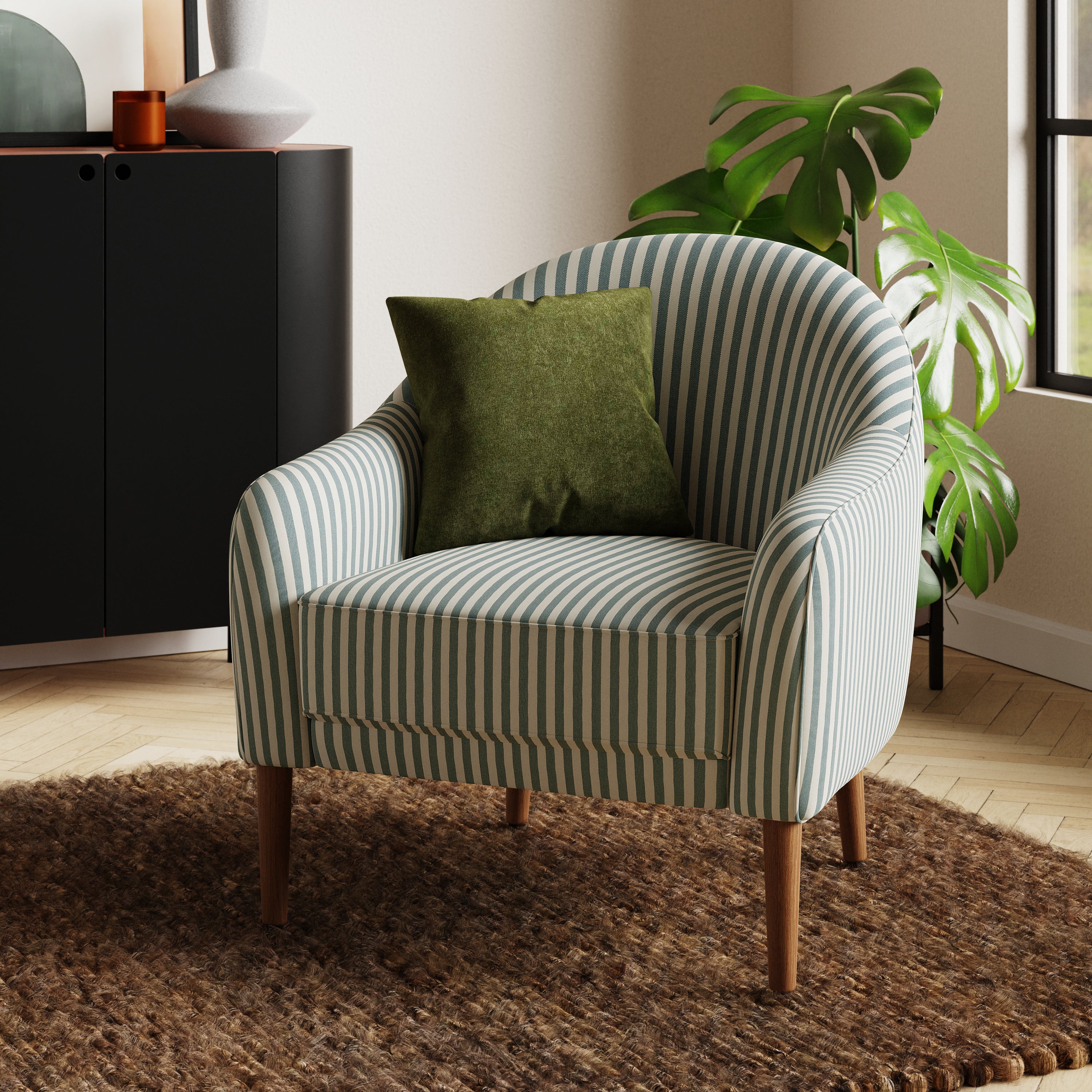 Kaspar Woven Linford Stripe Tub Chair