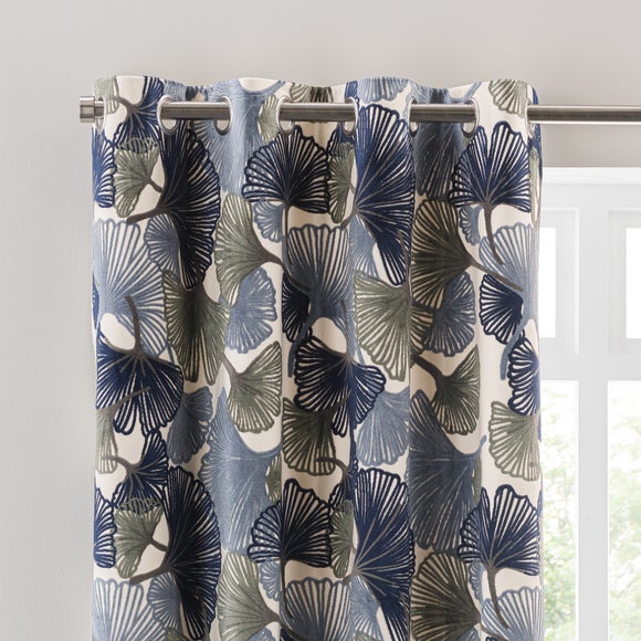 View Gingko Cut Velvet Eyelet Curtains View Gingko Cut Velvet Eyelet Curtains
