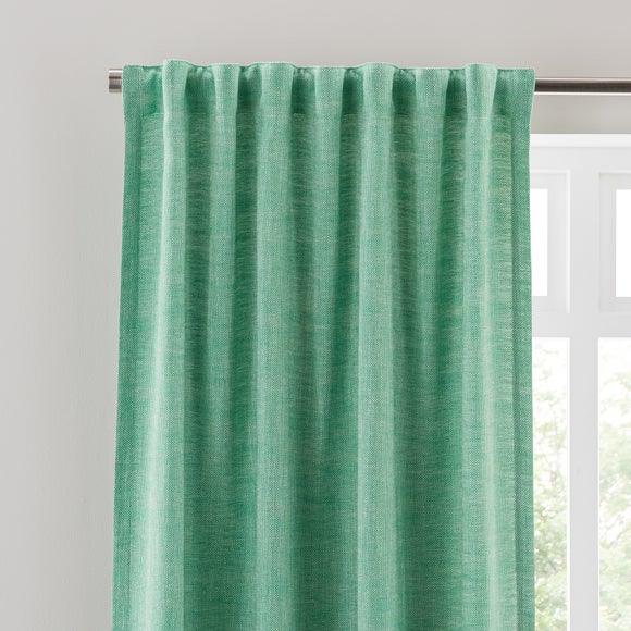 Photo of Zia Linen Look Multi Header Unlined Curtains