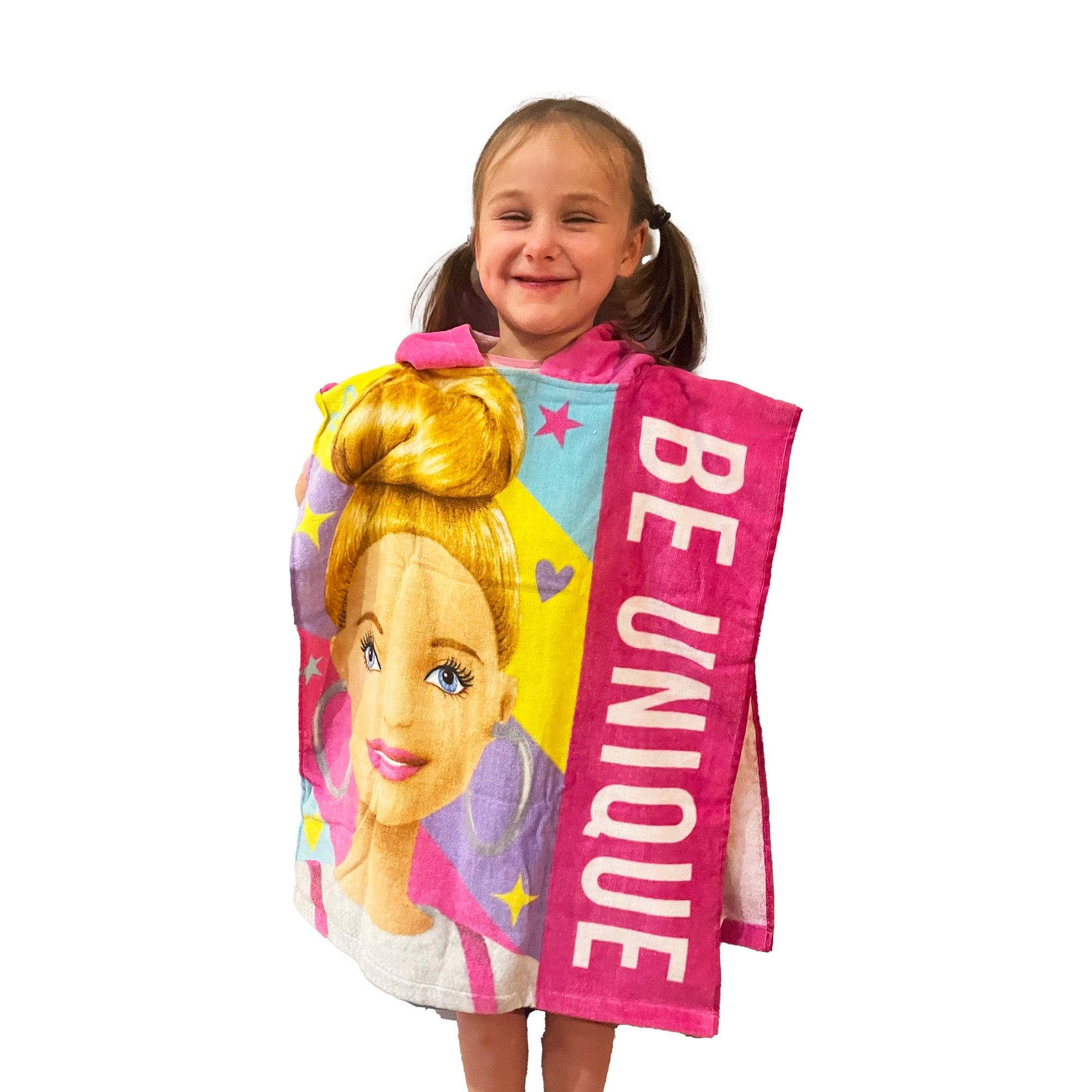 Photos - Towel Barbie Cotton  Poncho Pink 