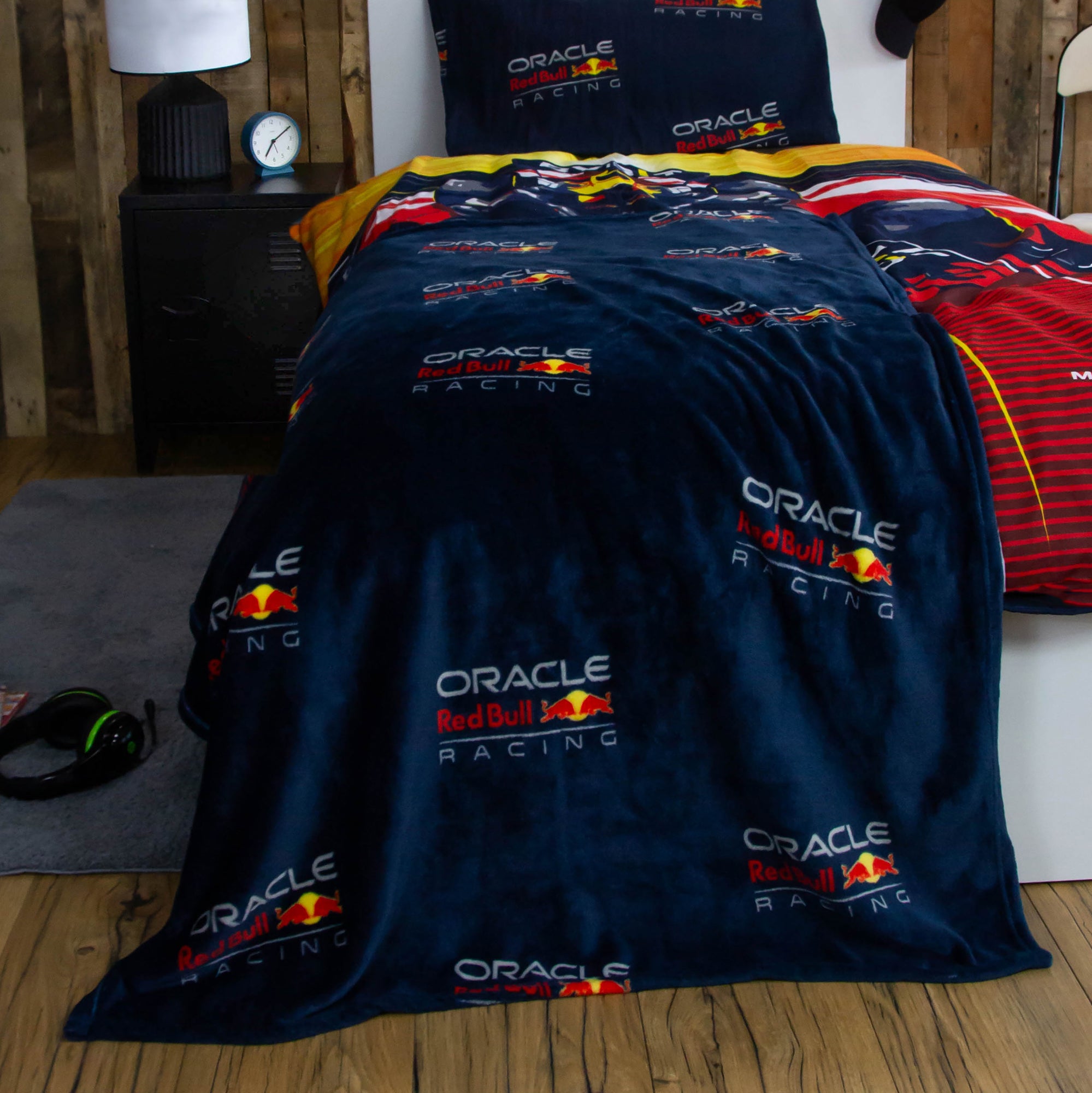 Red Bull Mixed Fleece Blanket Black