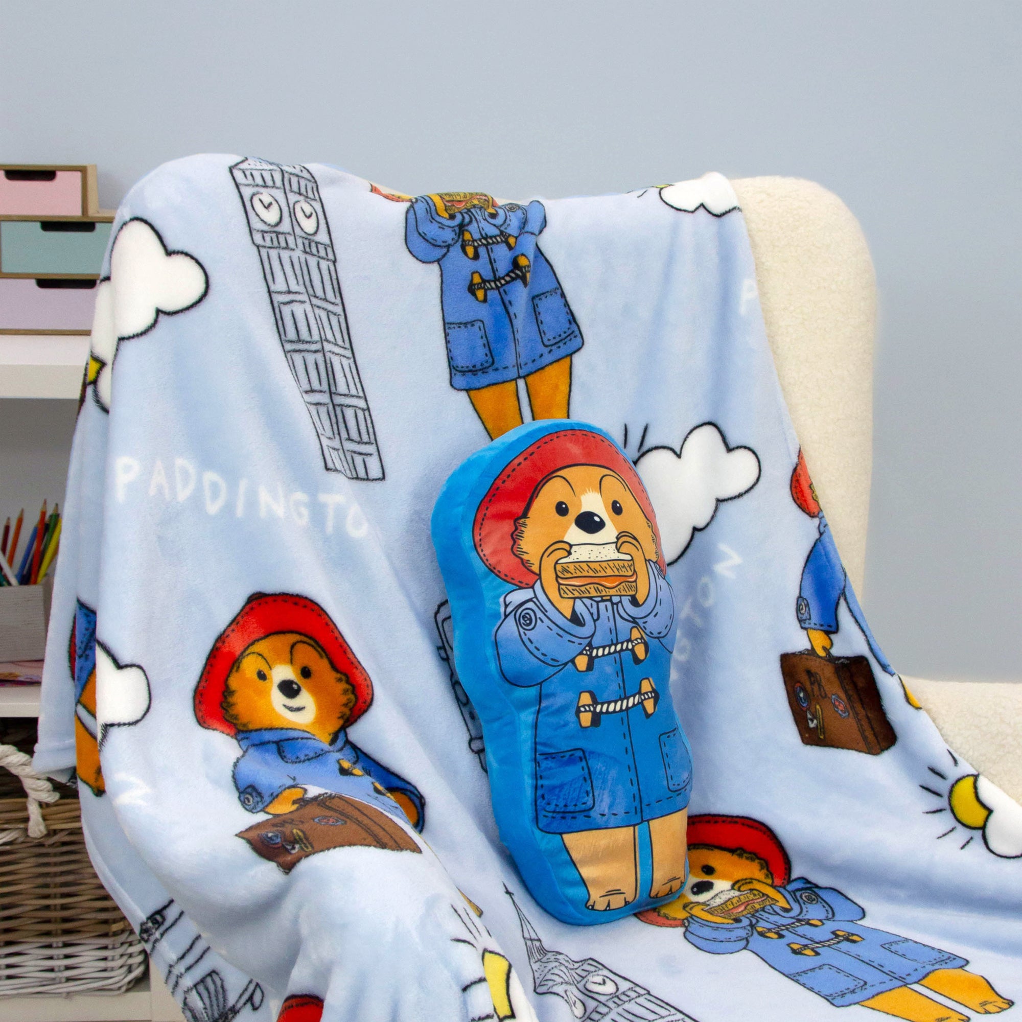 Paddington Bear 3d Cushion Blue