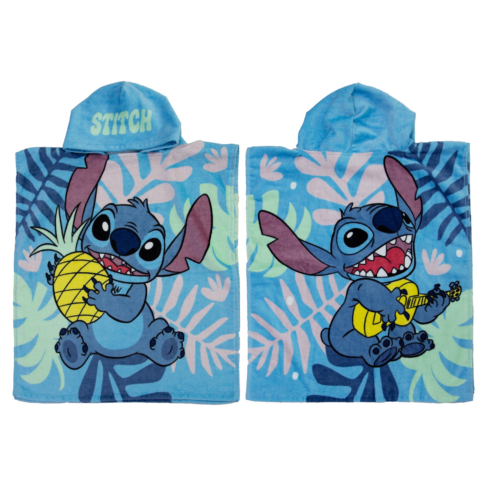 Photos - Towel LiLo and Stitch Cotton  Poncho Blue 