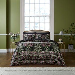 Dorma Botanical Panel 100 Cotton Duvet Cover & Pillowcase Set