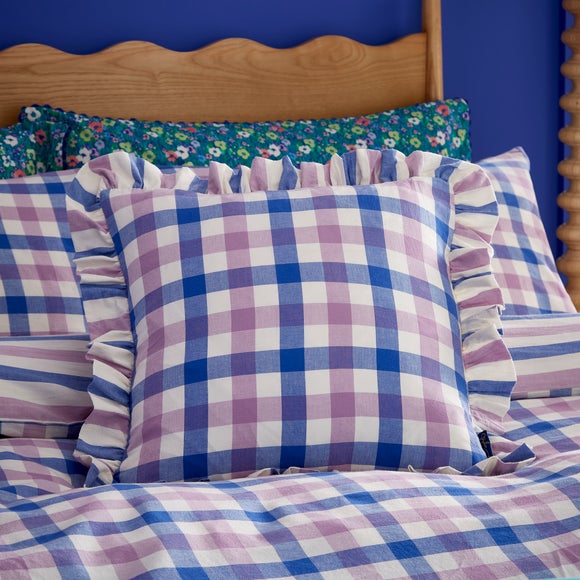 Click to view product details and reviews for Sophie Robinson Breezy Gingham Square Cushion.