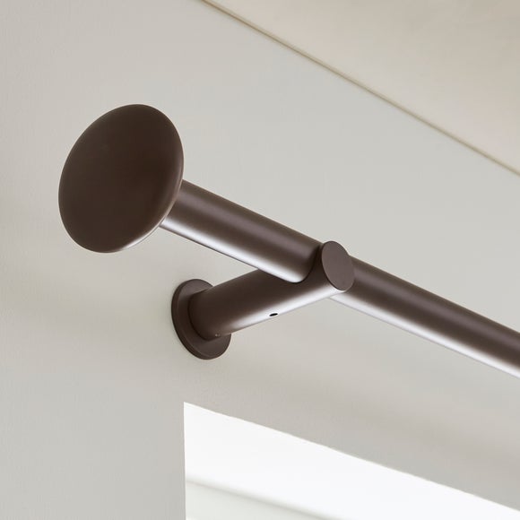 Pebble Fixed Metal Curtain Pole With Rings