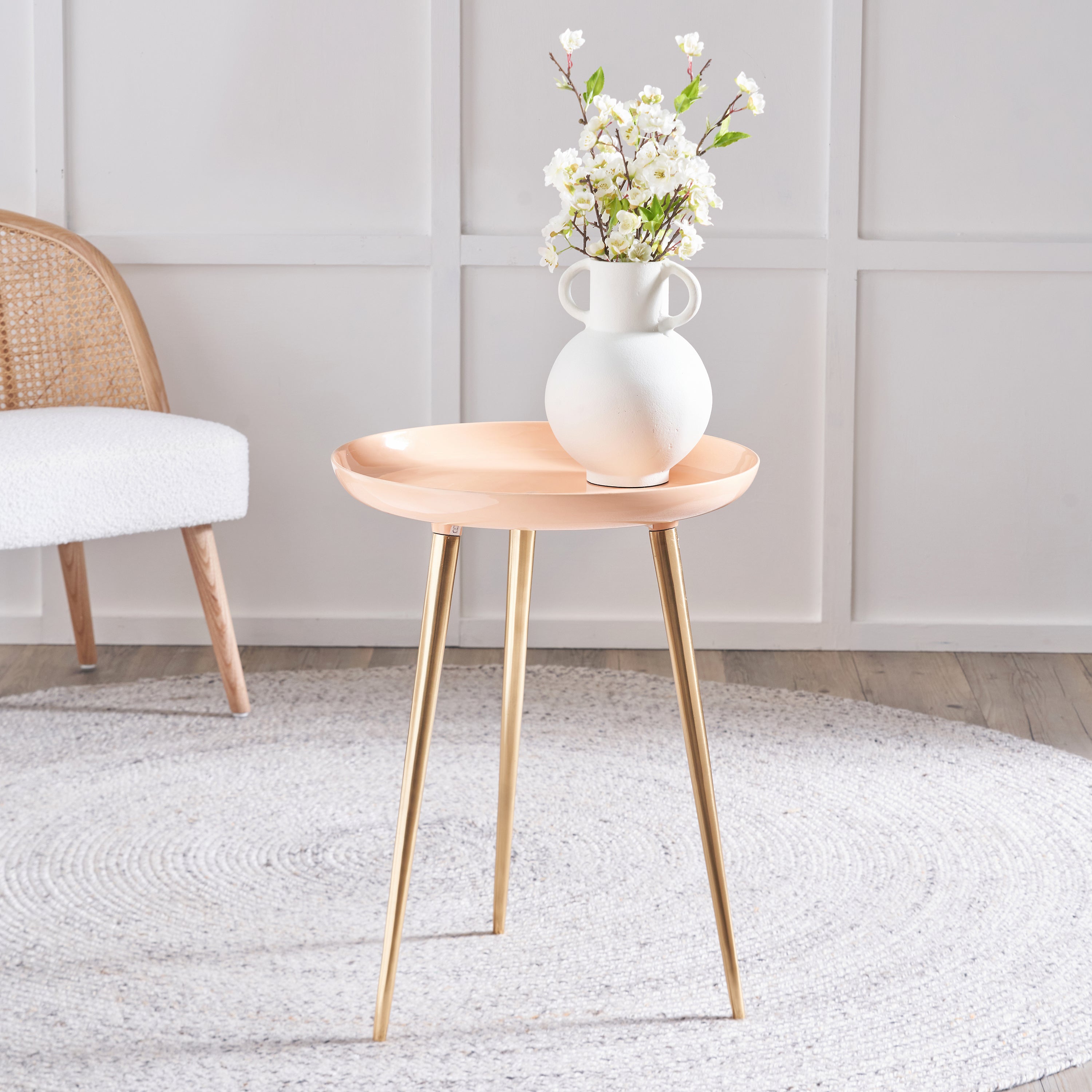 Seline Side Table Metal Apricot