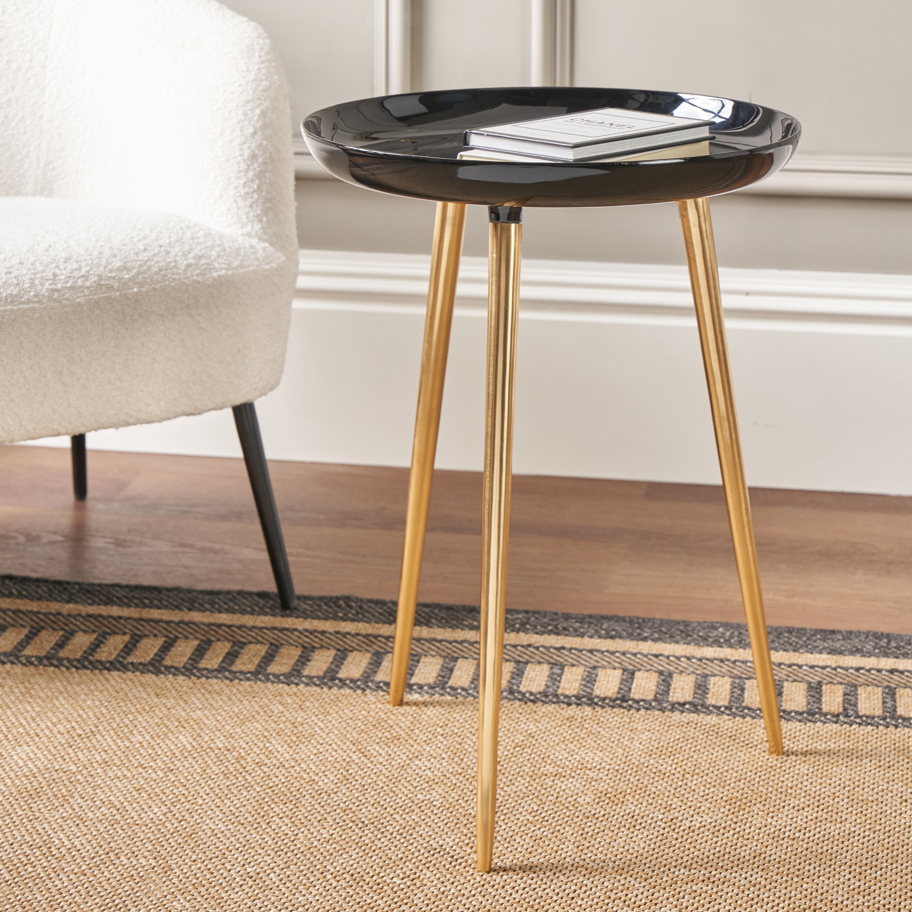 Seline Side Table Metal Black