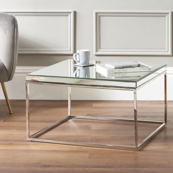 Elysee Square Coffee Table Mirrored Glass Dunelm