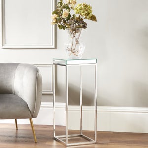 Elysee Square Side Table- Mirrored Glass