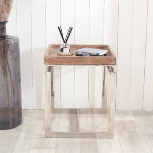 Evelyn Natural Antique Side Table- Mango Wood