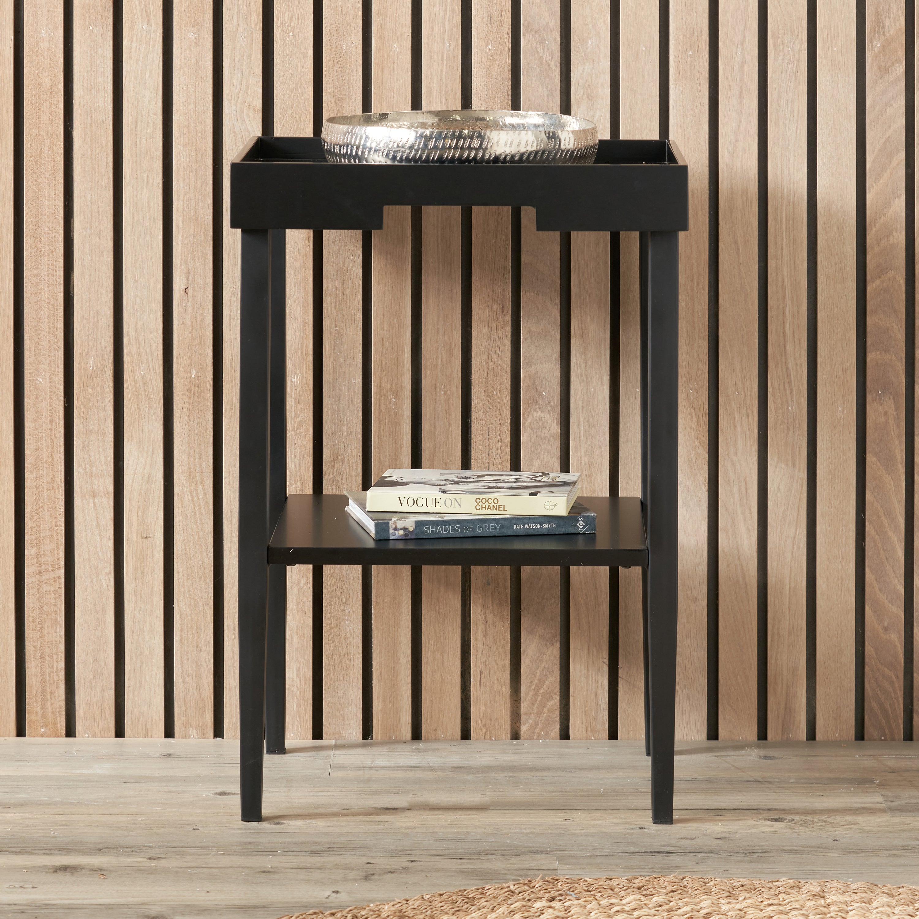 Marnie Side Table, Black Wood