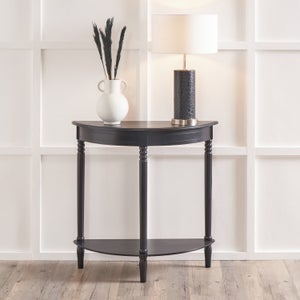 Heritage Half Moon Console Table- Black Pine