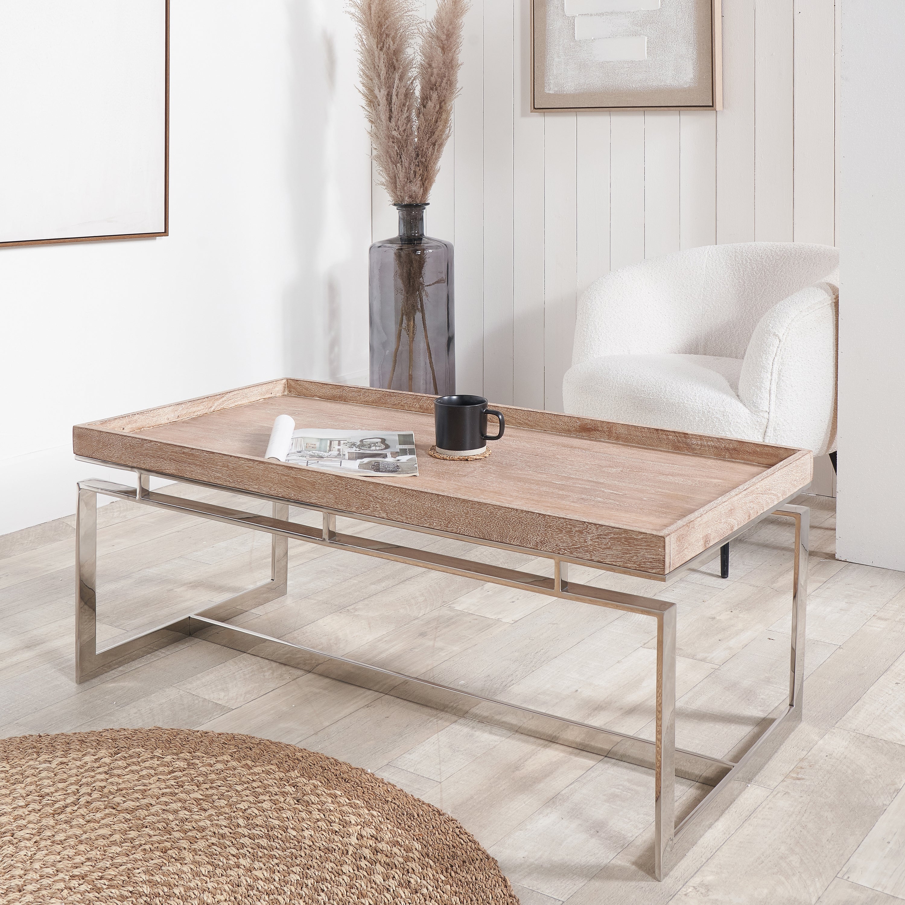 Evelyn Natural Antique Coffee Table Natural