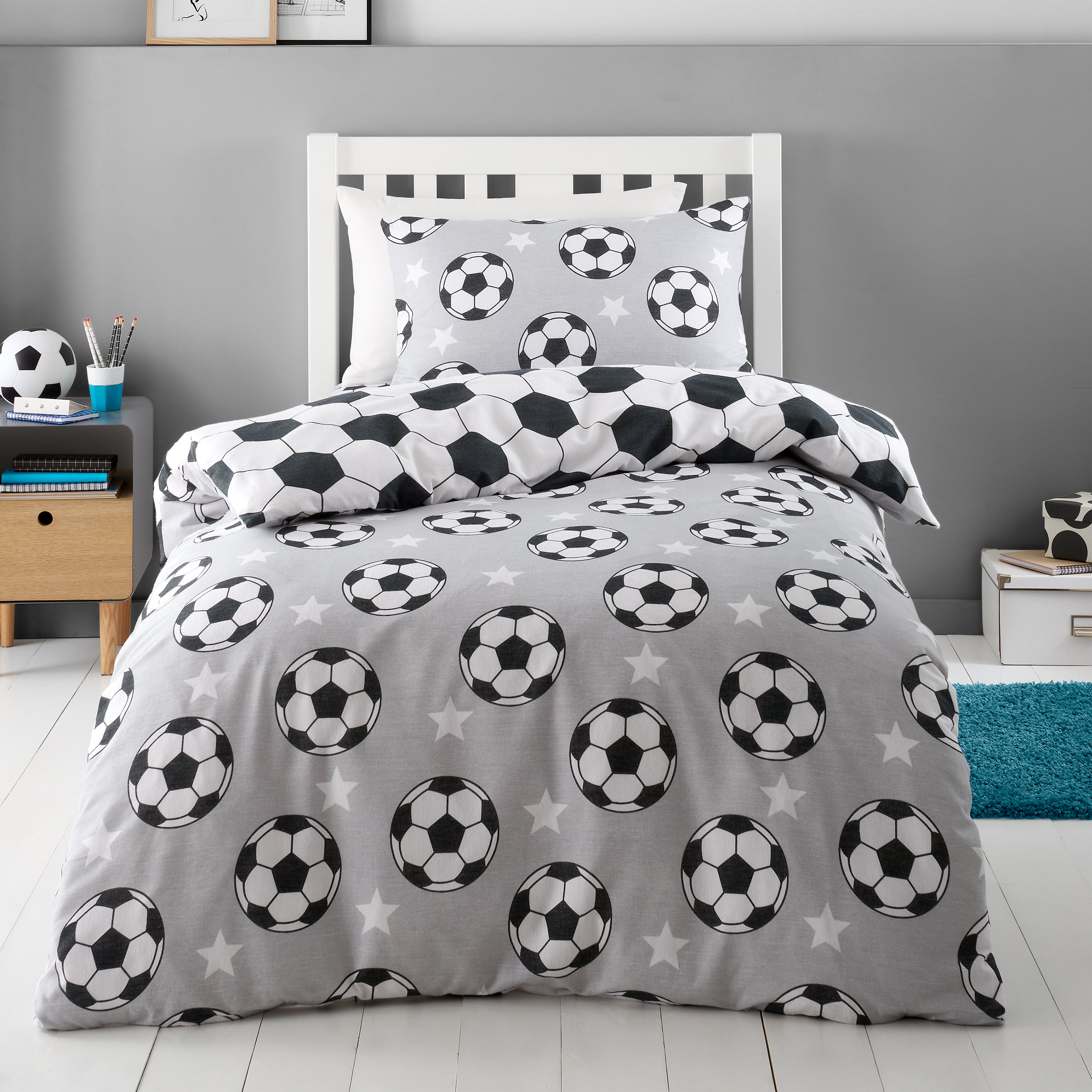 Photos - Bed Linen Catherine Lansfield Football Stars Brushed Cotton Duvet Cover and Pillowca 