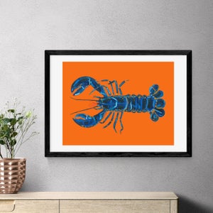 East End Prints Lobster On Orange By Alice Straker