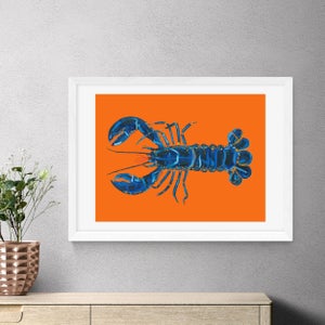 East End Prints Lobster On Orange By Alice Straker