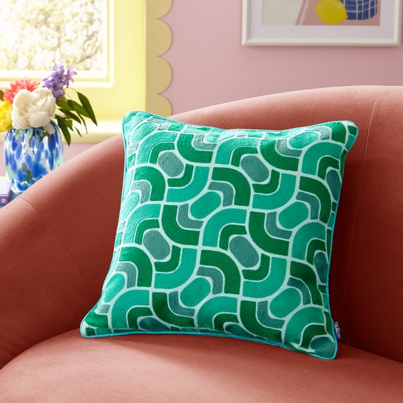 Sophie Robinson Wave Stitch Crewel Square Cushion
