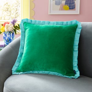 Sophie Robinson Velvet Box Pleat Square Cushion