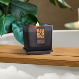 Heart And Home Bamboo Vanilla & White Woods Jar Candle
