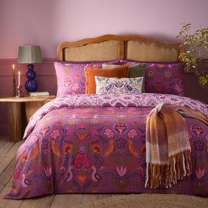 Furn. Broderie Reversible Duvet Cover And Pillowcase Set
