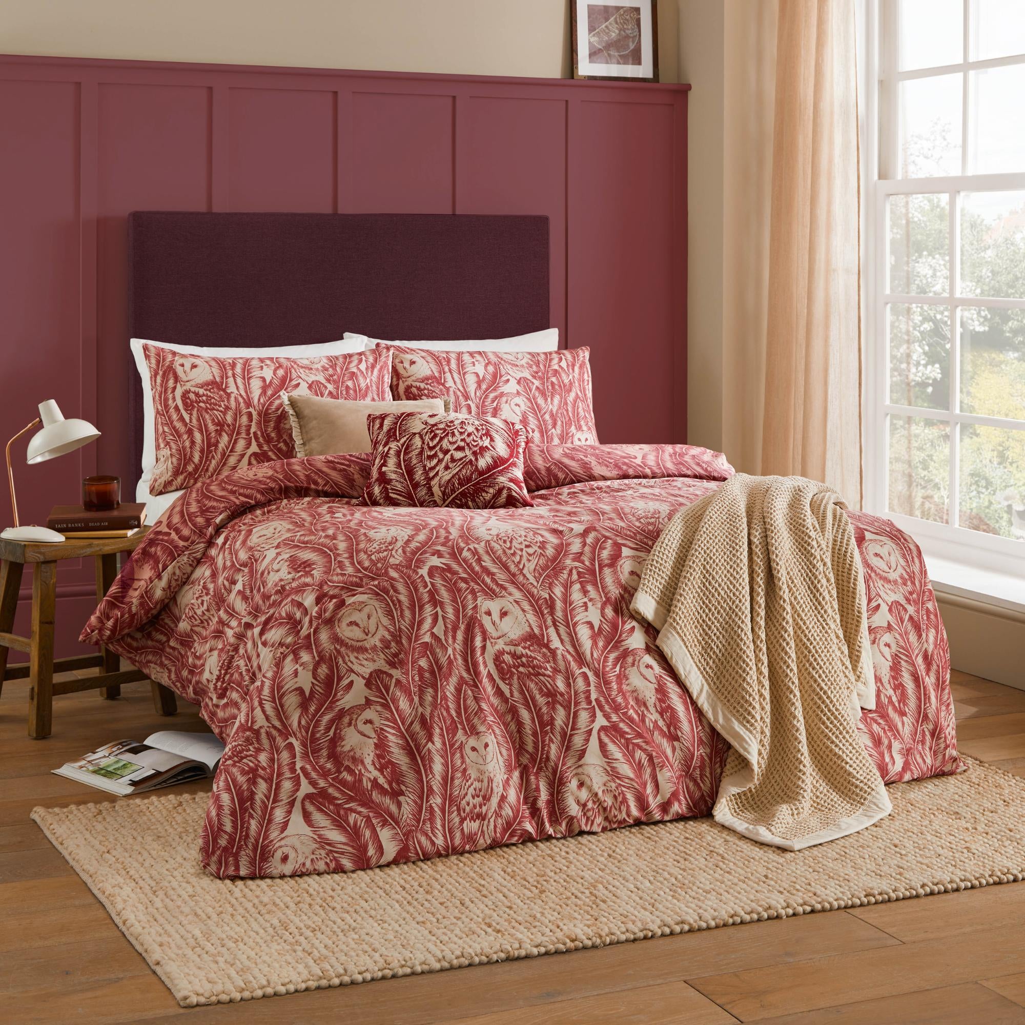 Wylder Nature Albus Reversible Duvet Cover And Pillowcase Set Red