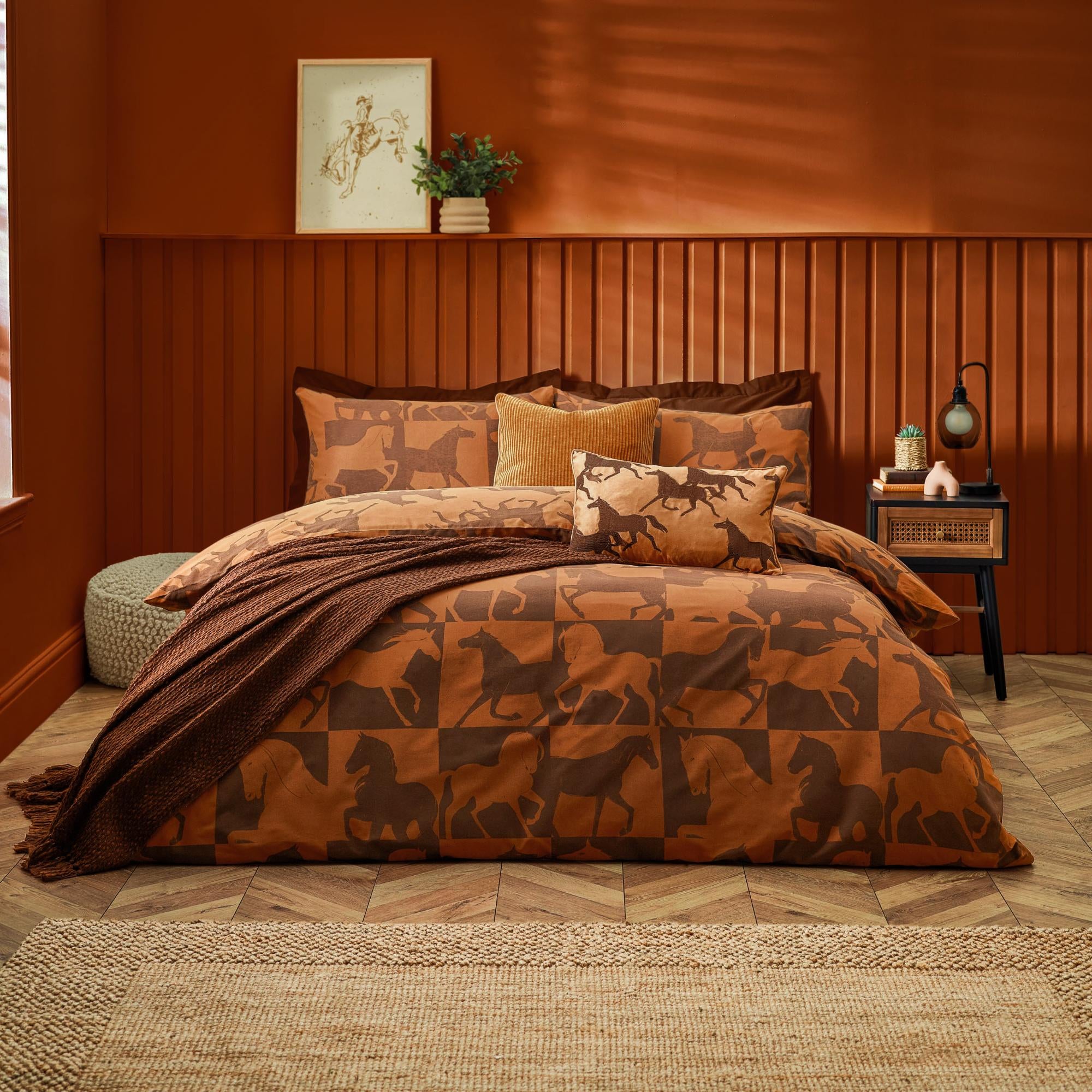 Furn Herve Reversible Duvet Cover And Pillowcase Set Tan